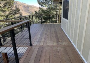 The owners decided to build a with Cumaru hardwood for the decking and a ViewRail Onyx railing system.