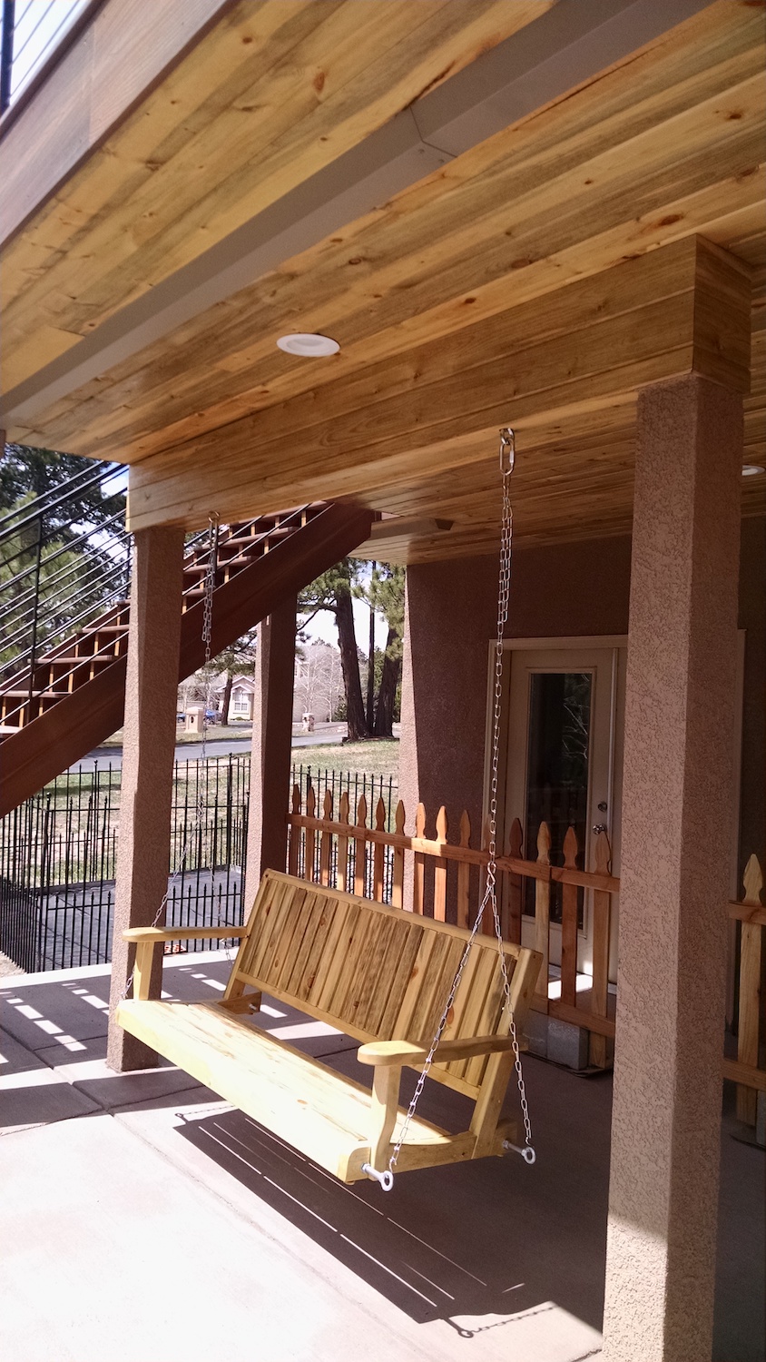 Adding a Trex RainEscape system under an elevated deck creates even more outdoor living space.
