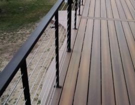 We added divider boards to the deck which gives it a much more refined look and eliminates butt seams.