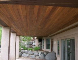 The owners did not want the space under the deck to go to waste, so we installed a Redwood dry space. This will allow the owners to add another outdoor living space whenever they choose.