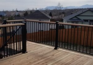 A Fortress F26 panel railing with 3