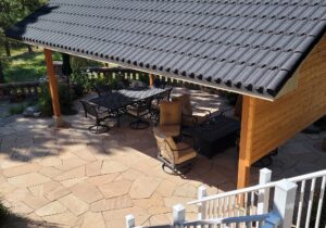 patio cover with tile roofing
