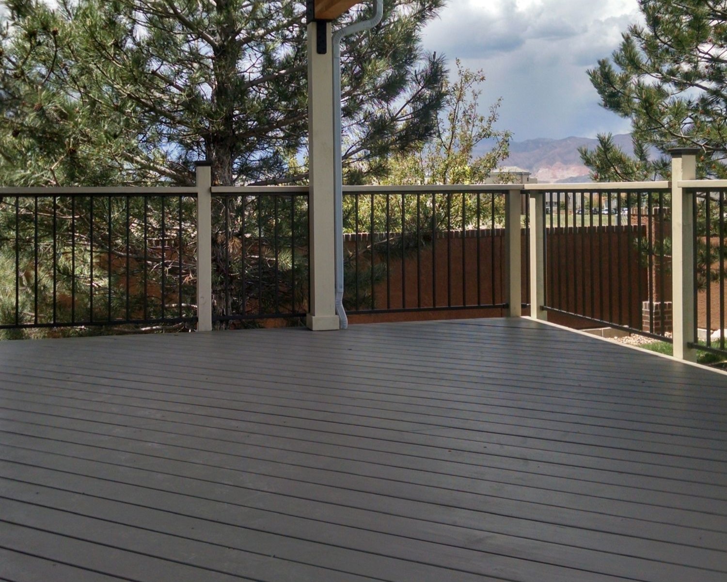 Deck refinished in a solid body stain