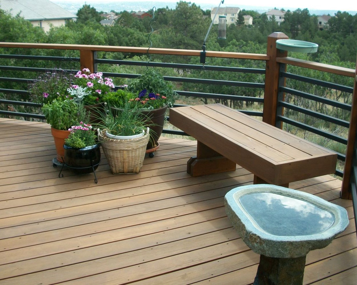 wood deck refinished with level 2 stain